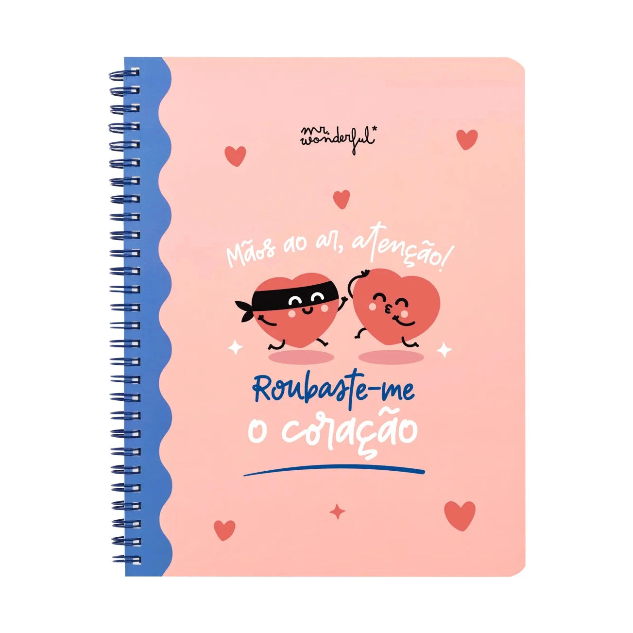 Caderno A5 - Mãos ao ar, atenção! Roubaste-me o coração - Mr.Wonderful