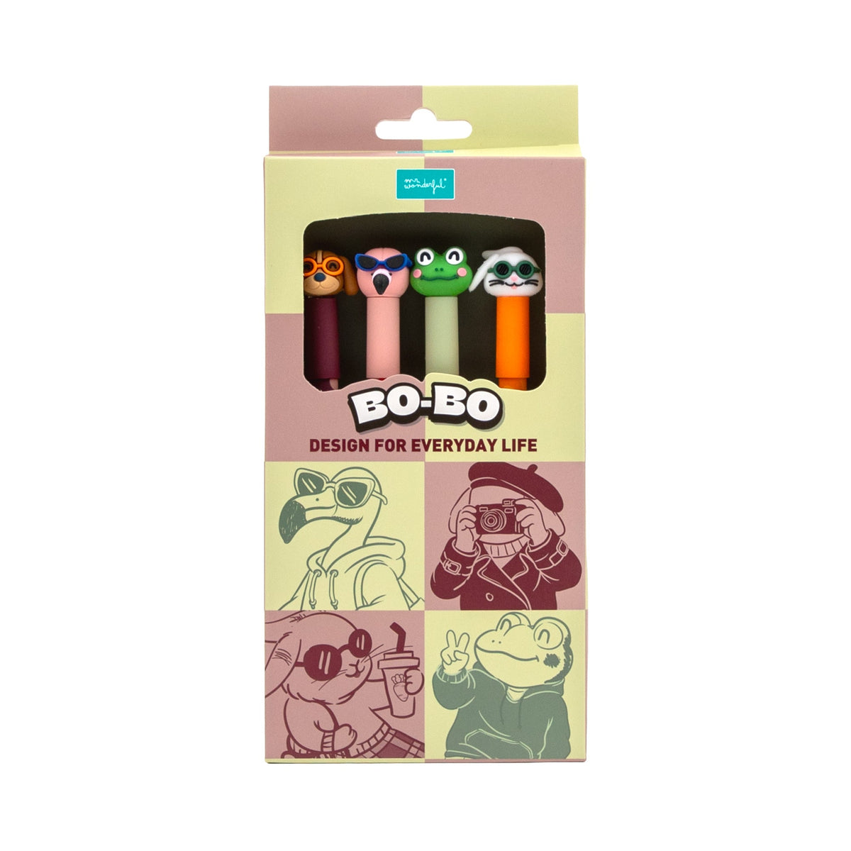 Conjunto de 4 canetas apagáveis Bo-Bo — Studio Kidult — vista principal