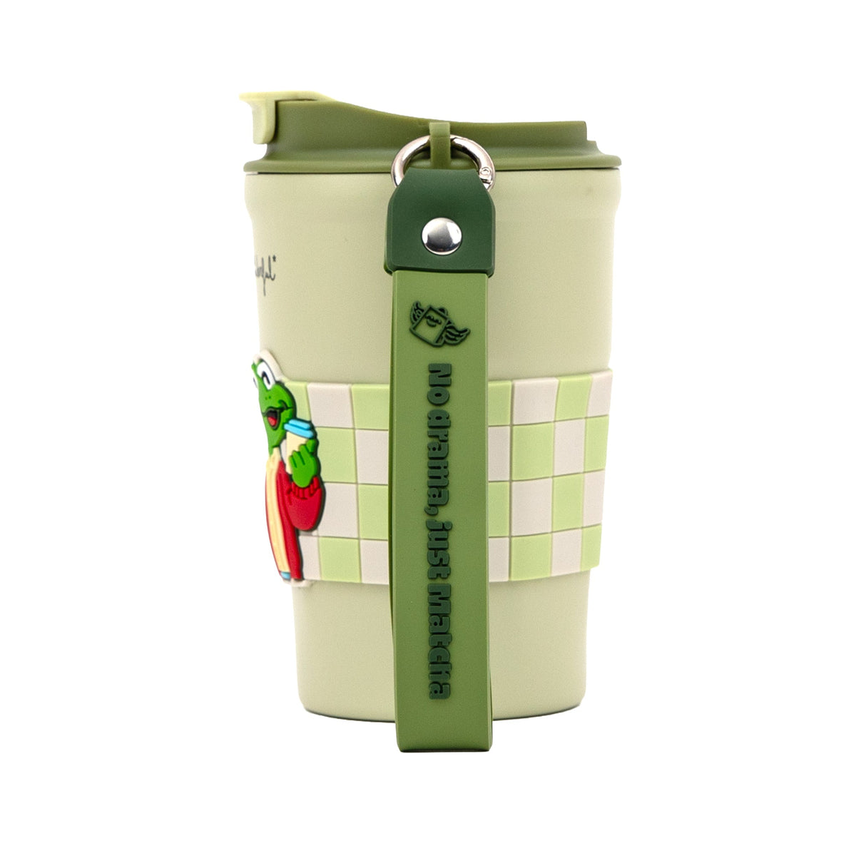 Copo térmico Rã 420 ml — No drama, just Matcha — detalhe 1