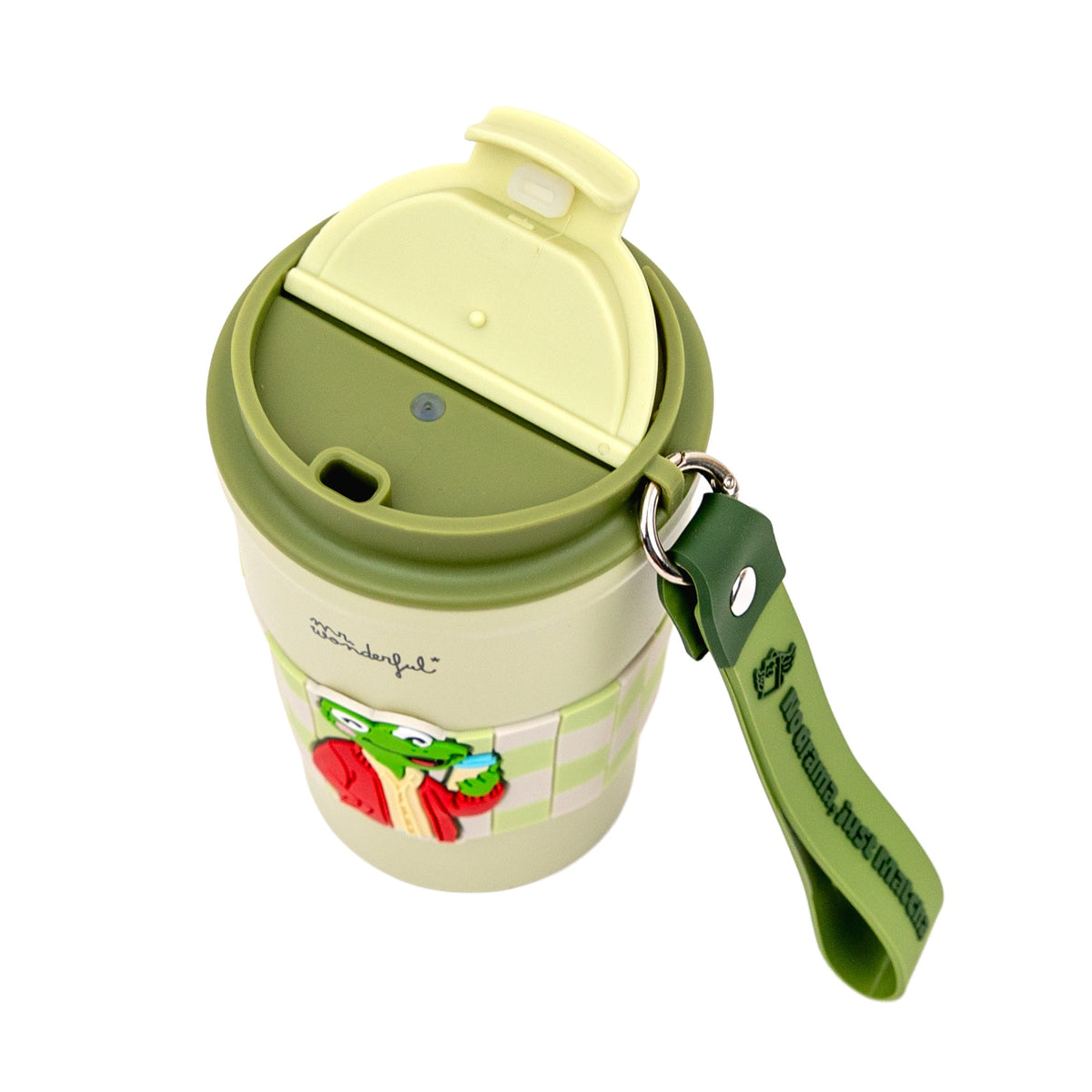 Copo térmico Rã 420 ml — No drama, just Matcha — detalhe 3