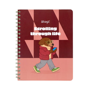 Caderno A5 Cão — Scrolling through life — vista principal