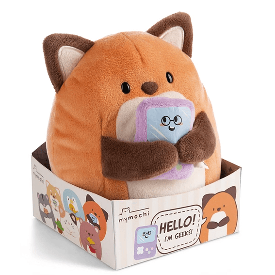 Mymochi Hello Edition, Raposa Geeks 16cm,c/ vídeo jogo em caixa - Papelaria Encantada