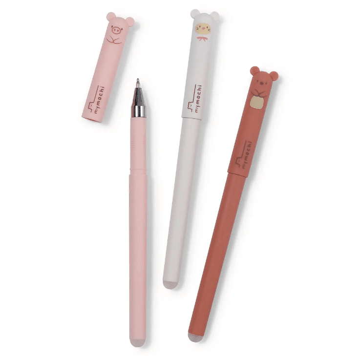 Mymochi nici | Set 3 esferográficas c/caixa de oferta - Papelaria Encantada