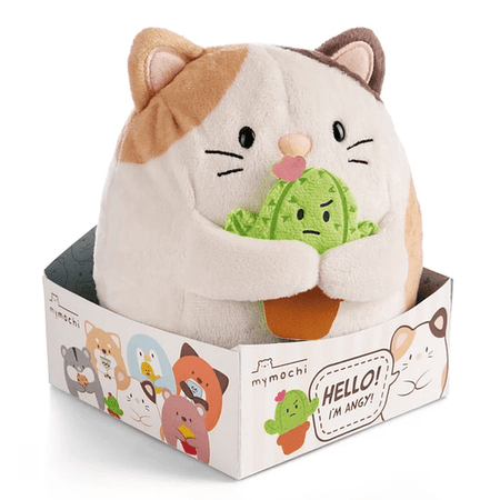 Nici - Mymochi Hello Edition, Gato Angy 16cm, c/cacto em caixa - Papelaria Encantada