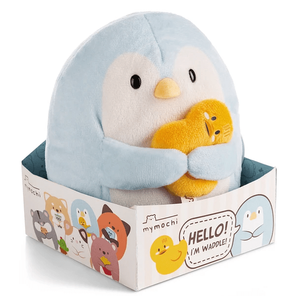 Nici - Mymochi Hello Edition, Pinguim Waddle 16cm, c/pato em caixa - Papelaria Encantada