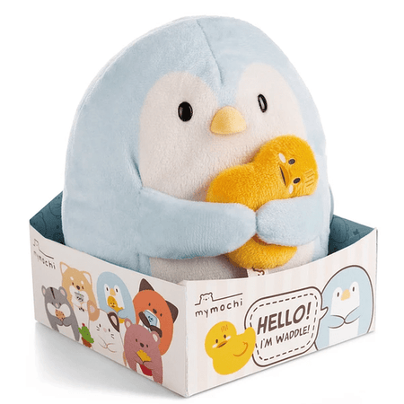 Nici - Mymochi Hello Edition, Pinguim Waddle 16cm, c/pato em caixa - Papelaria Encantada