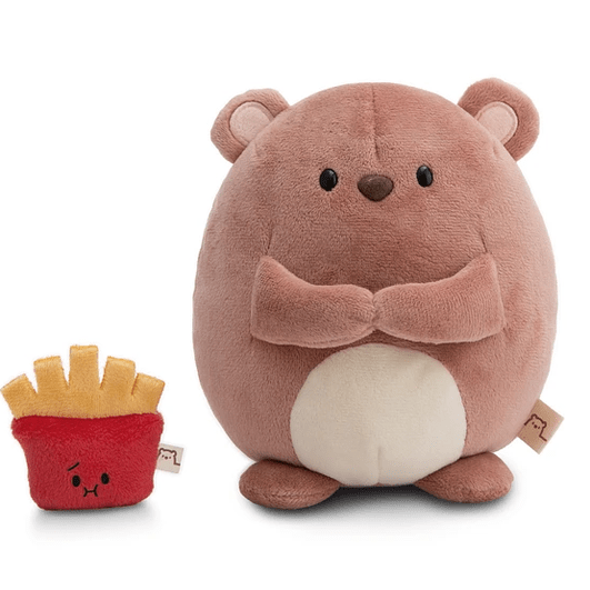 Nici - Mymochi Hello Edition, Urso Nomo 27cm, c/batatas fritas - Papelaria Encantada