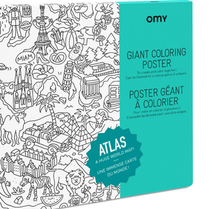 Omy Atlas - Poster gigante para colorir - Papelaria Encantada