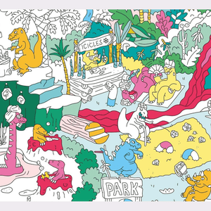 Omy Dinos - Poster gigante para colorir - Papelaria Encantada