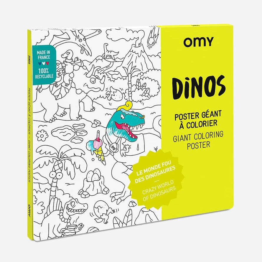 Omy Dinos - Poster gigante para colorir - Papelaria Encantada