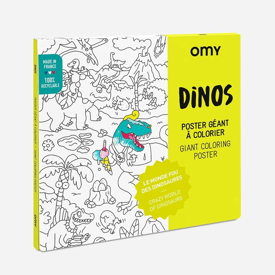 Omy Dinos - Poster gigante para colorir - Papelaria Encantada