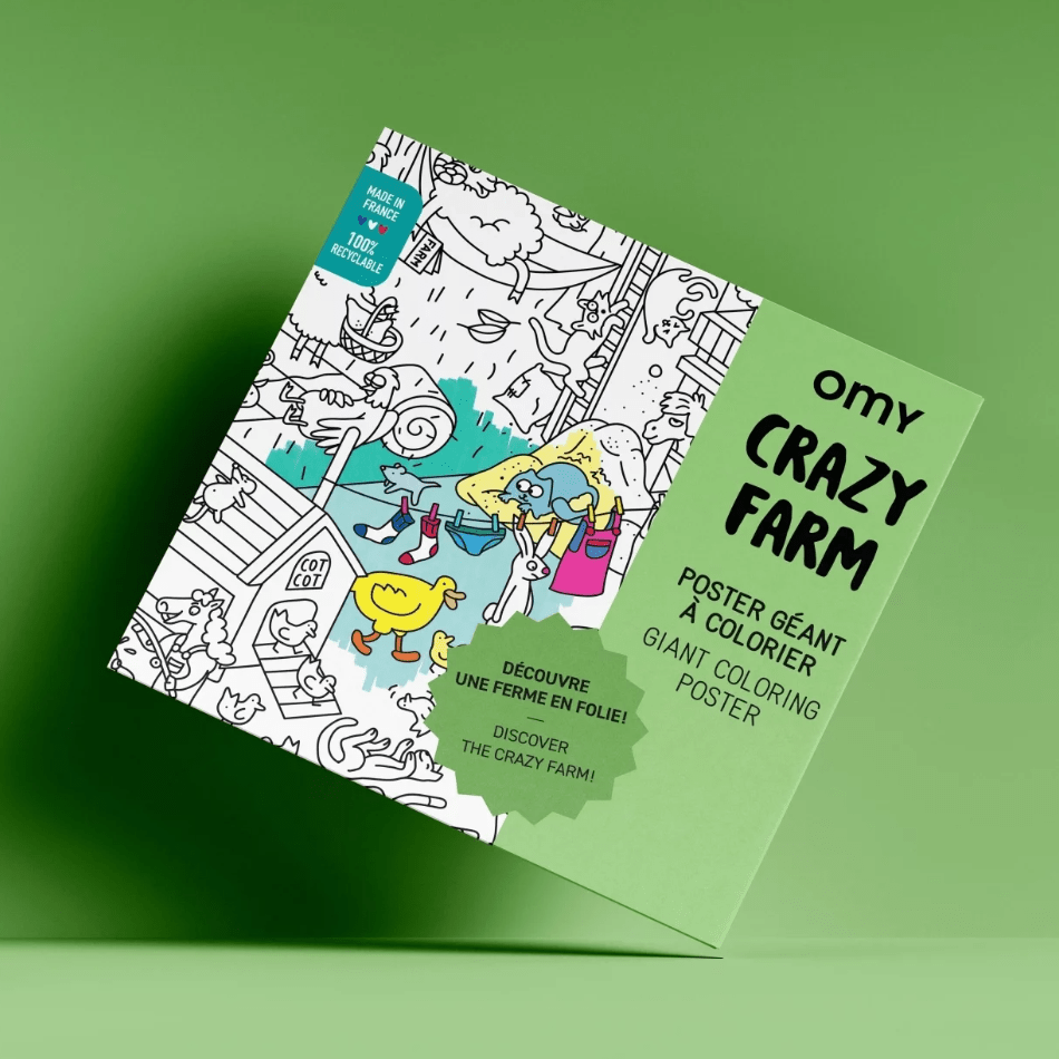 Omy Farm - Poster gigante para colorir - Papelaria Encantada