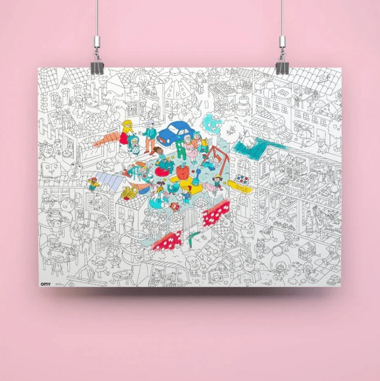 Omy Kid's life - Poster gigante para colorir - Papelaria Encantada