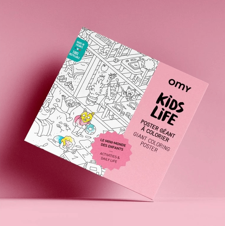 Omy Kid's life - Poster gigante para colorir - Papelaria Encantada