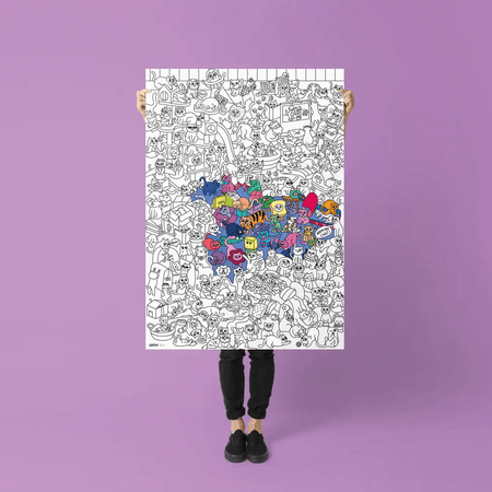 Omy Kitty - Poster gigante para colorir - Papelaria Encantada