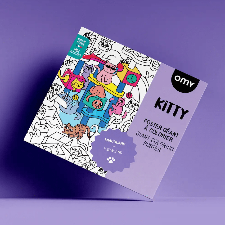 Omy Kitty - Poster gigante para colorir - Papelaria Encantada