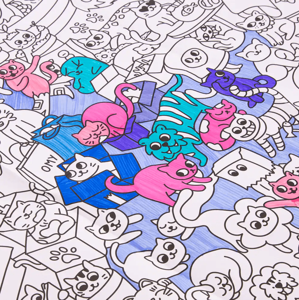 Omy Kitty - Poster gigante para colorir - Papelaria Encantada