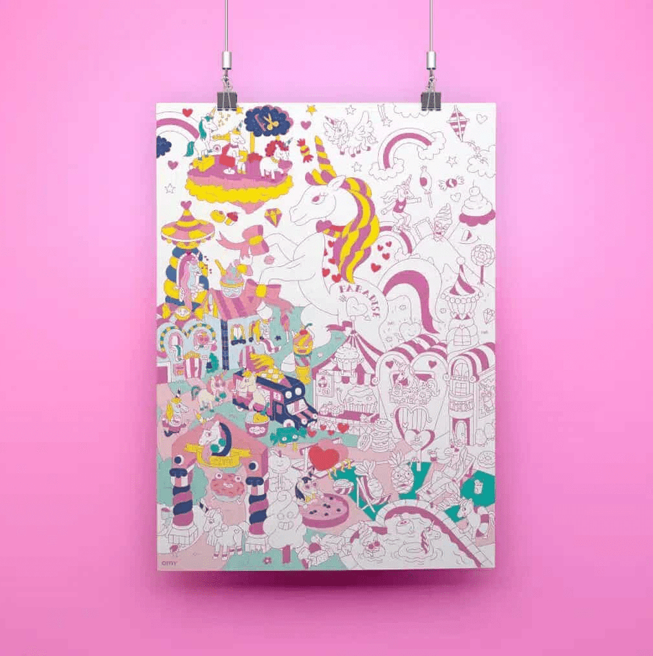 Omy Lily - Poster gigante para colorir - Papelaria Encantada