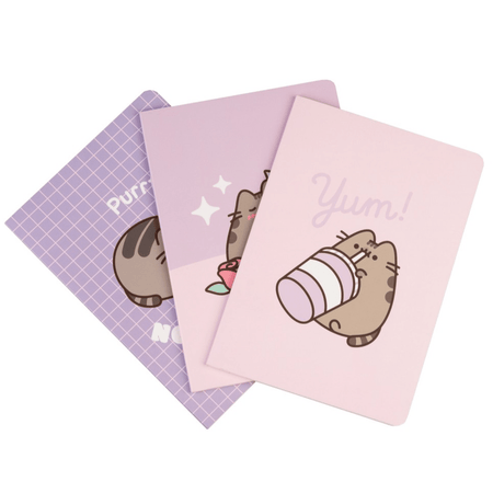 PACK 3 CADERNOS A5 PUSHEEN MOMENTS - Papelaria Encantada