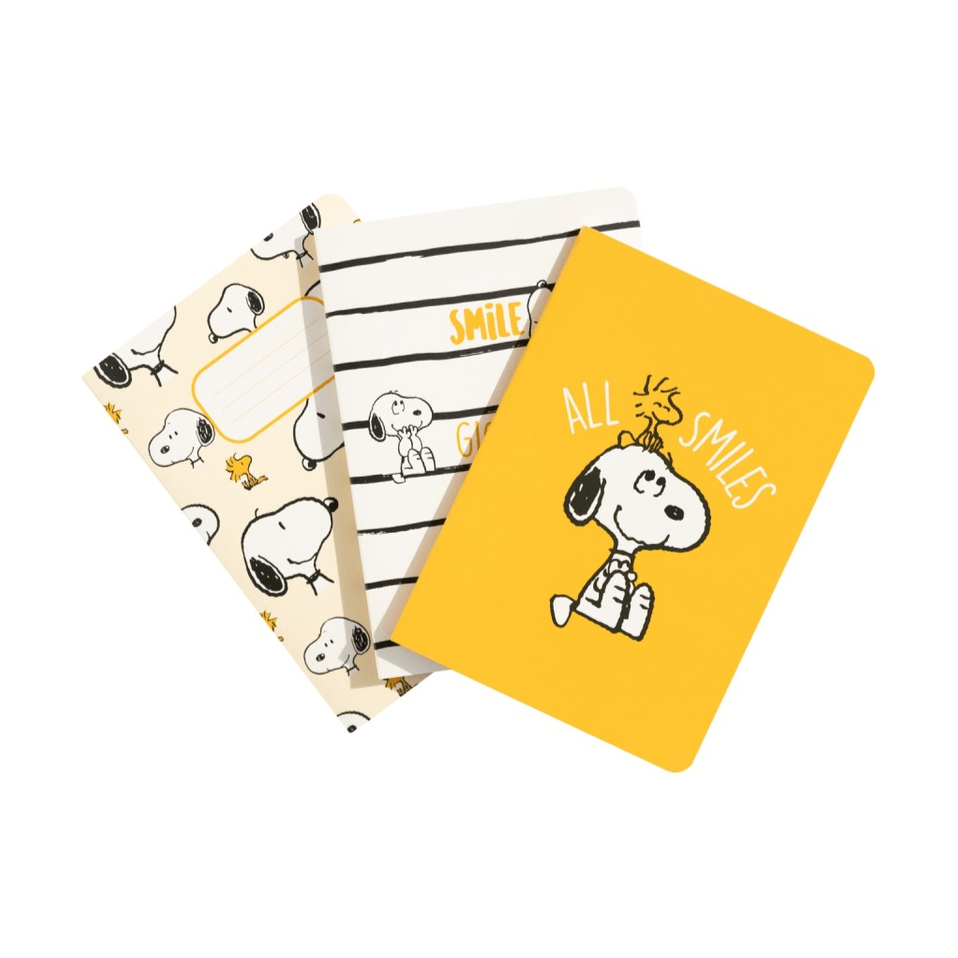 Pack de 3 cadernos Snoopy - Papelaria Encantada