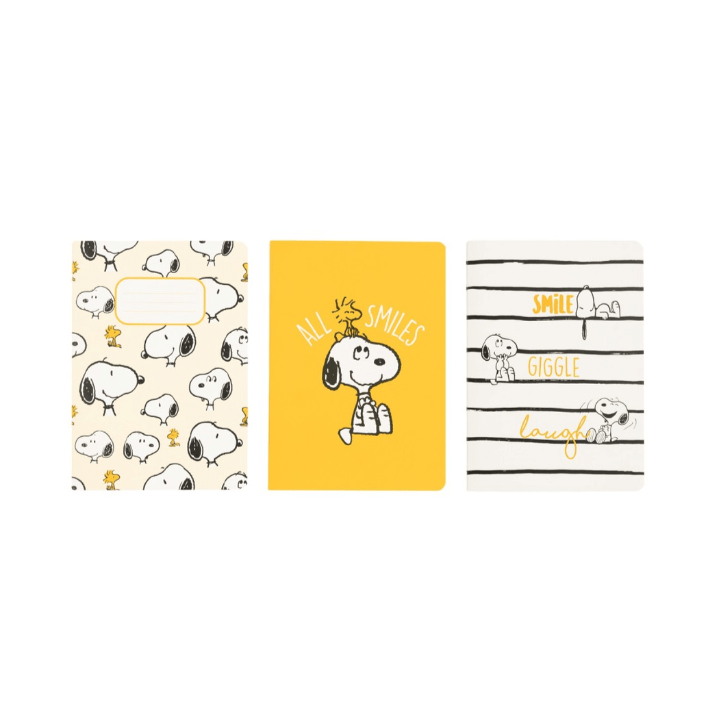 Pack de 3 cadernos Snoopy - Papelaria Encantada