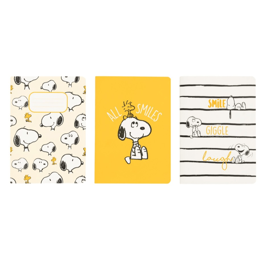 Pack de 3 cadernos Snoopy - Papelaria Encantada