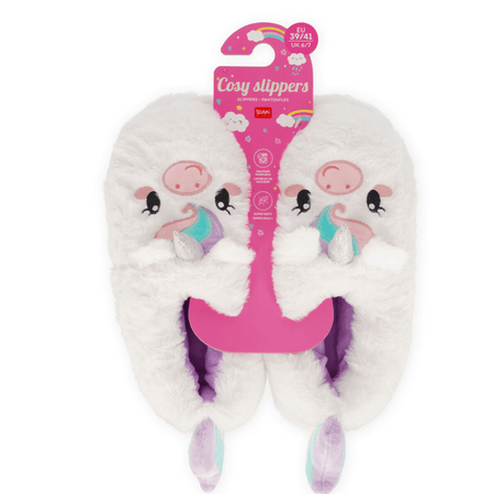 Pantufas - Unicórnio médias 39 - 41 - Pantufas Aconchegantes - Legami - Papelaria Encantada