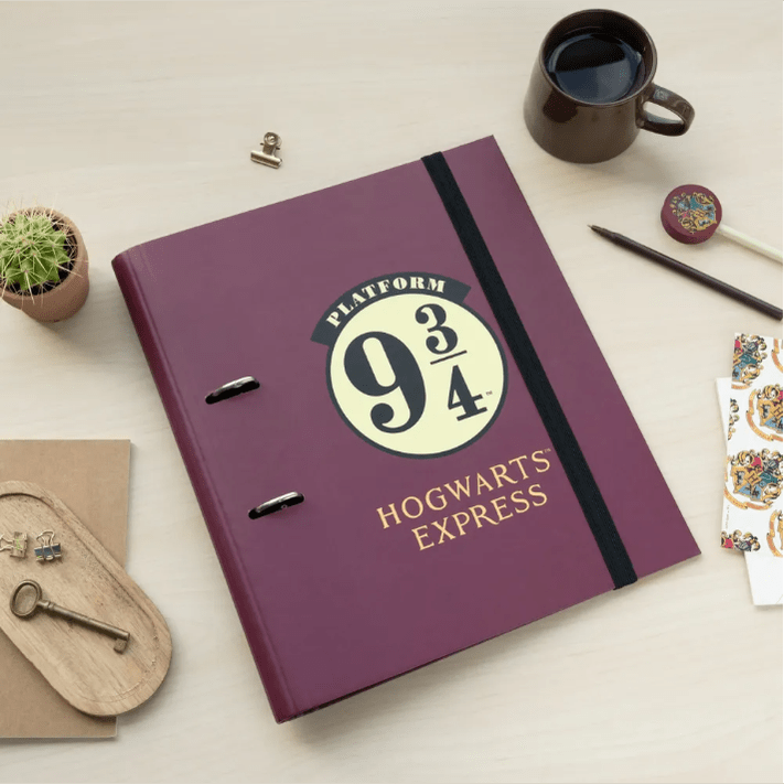 Pasta 2 argolas Harry Potter 9 3/4 - Papelaria Encantada