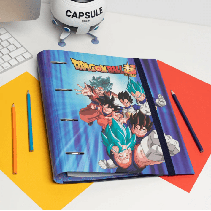 Pasta Arquivo 4 argolas Dragon Ball - Papelaria Encantada