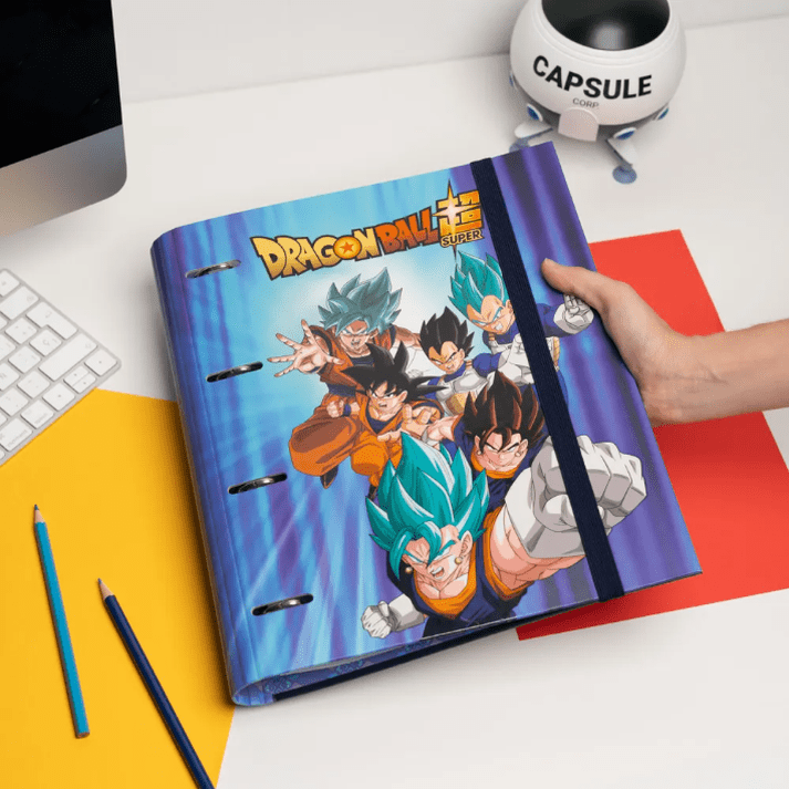 Pasta Arquivo 4 argolas Dragon Ball - Papelaria Encantada