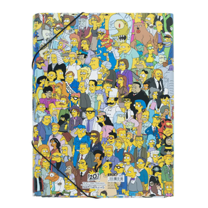 Pasta com elásticos The Simpsons - Papelaria Encantada