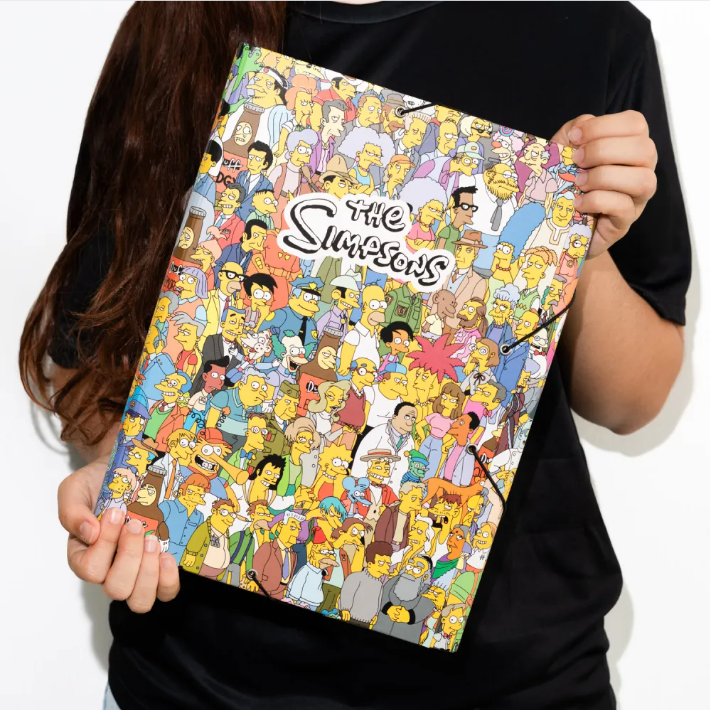 Pasta com elásticos The Simpsons - Papelaria Encantada