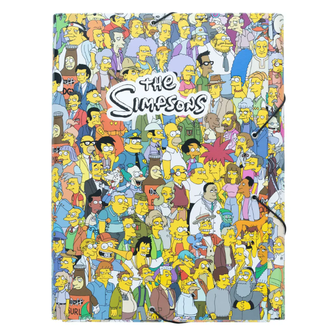 Pasta com elásticos The Simpsons - Papelaria Encantada