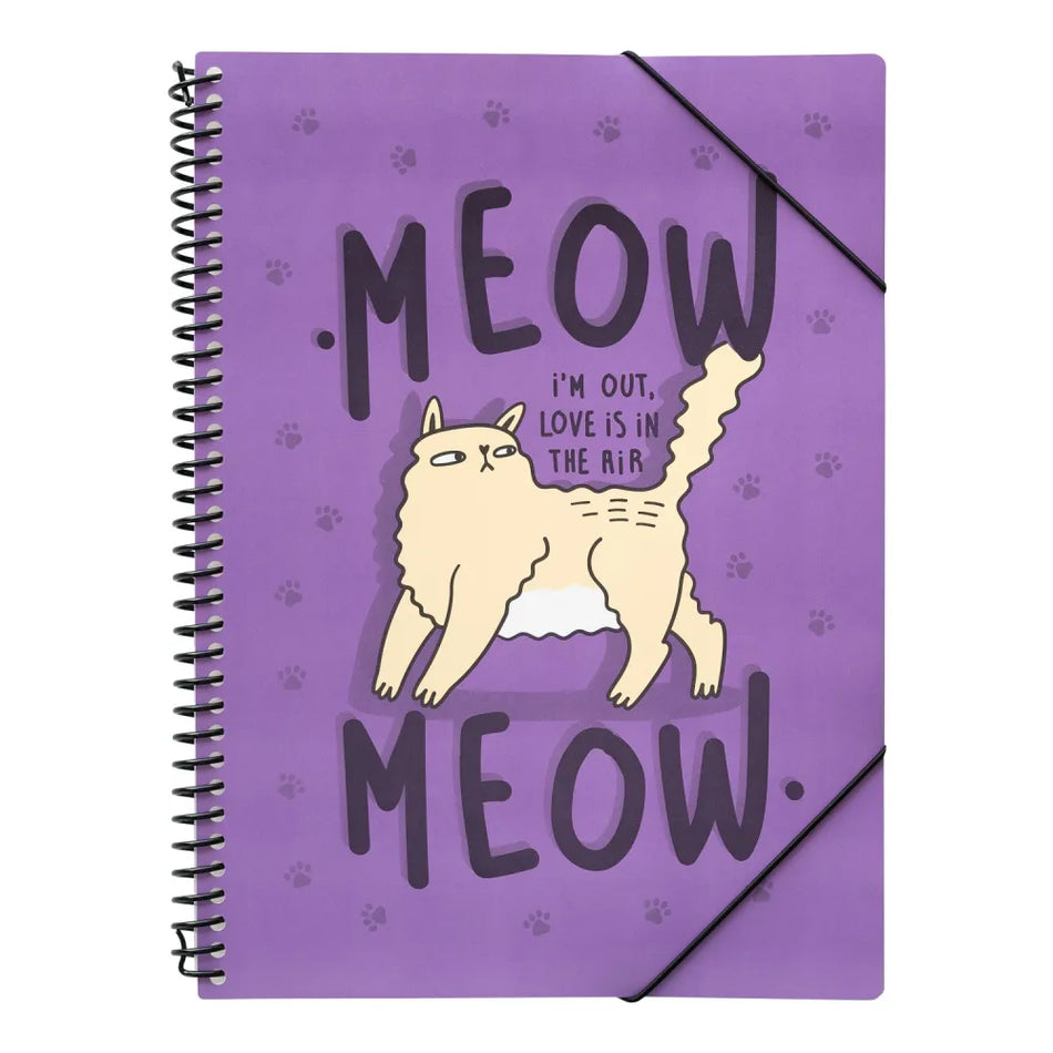 Portfolio com 30 folhas Meow Meow
