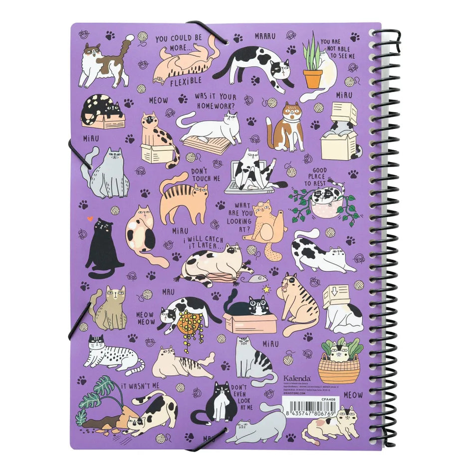 Portfolio com 30 folhas Meow Meow