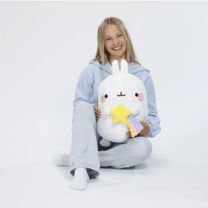 Peluche grande Molang 48cm c/ estrela - cadente Nici - Papelaria Encantada