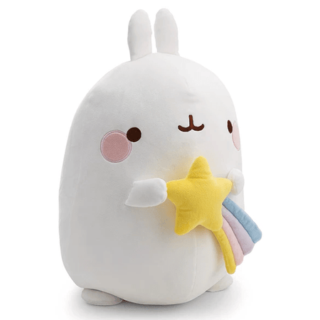 Peluche grande Molang 48cm c/ estrela - cadente Nici - Papelaria Encantada