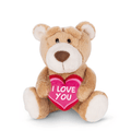 Peluche love bear 15cm Urso castanho Nici - Papelaria Encantada