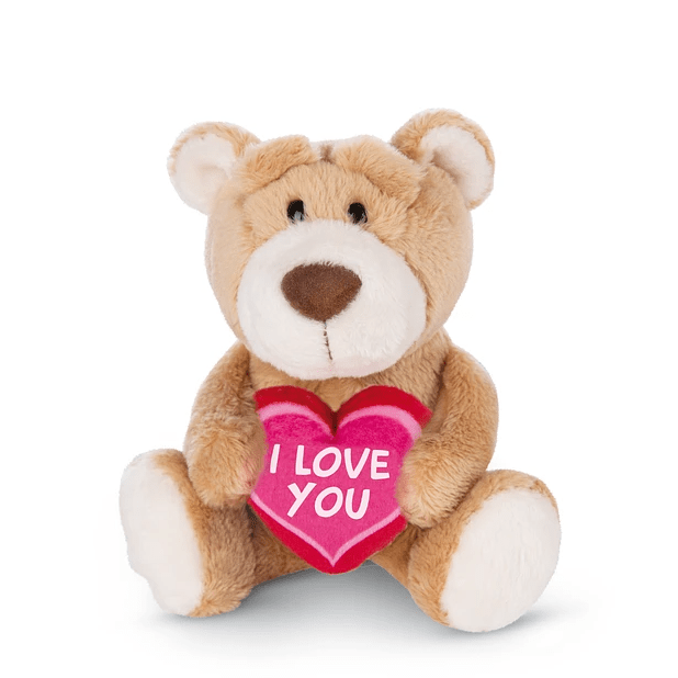Peluche love bear 15cm Urso castanho Nici - Papelaria Encantada