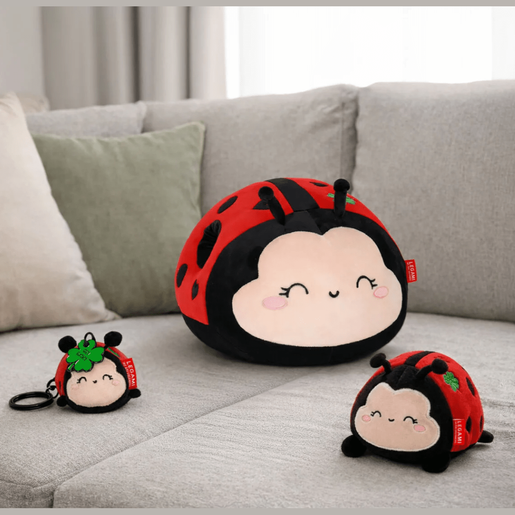 Peluche mini pelúcia - Super macio Joaninha Legami - Papelaria Encantada