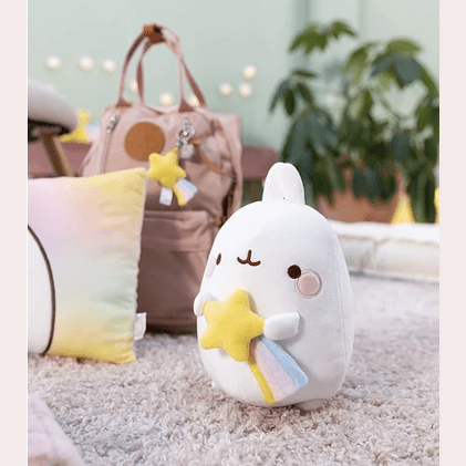 Peluche Molang 24cm c/ estrela - cadente Nici - Papelaria Encantada