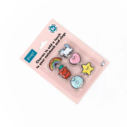 Pins Arco - íris, unicórnio, coração, estrela e cerejas Mr.Wonderful - Papelaria Encantada