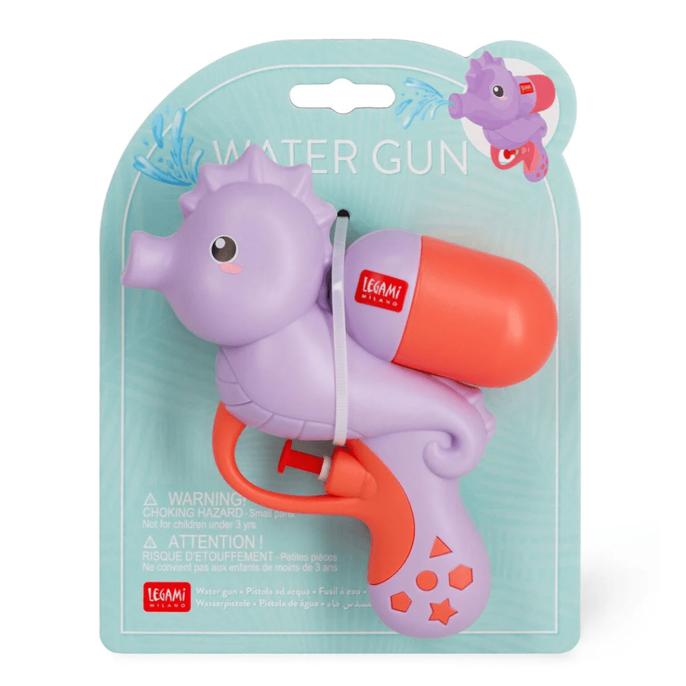 Pistola de água Cavalo Marinho para crianças - Legami - Papelaria Encantada