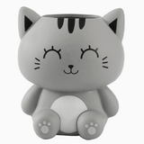 Porta Canetas gato cinzento itotal - Papelaria Encantada