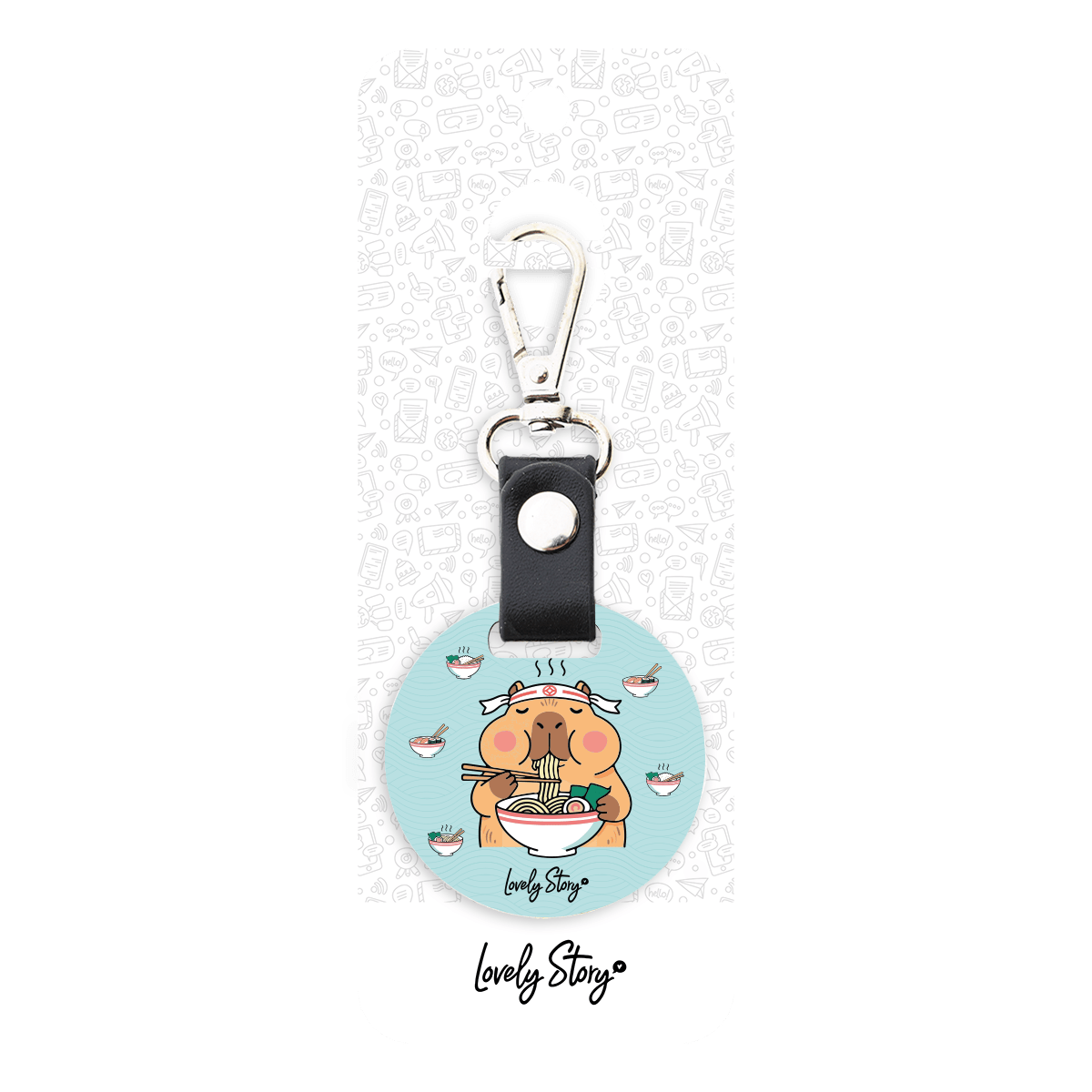 Porta-chaves Capivara Foodie ice - Papelaria Encantada
