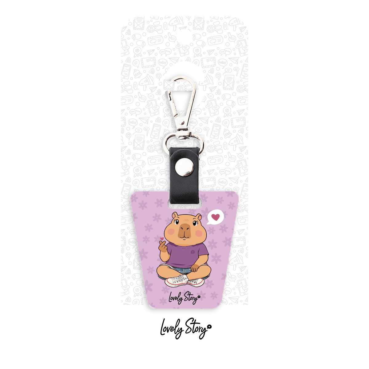 Porta-chaves Capivara Love ice - Papelaria Encantada