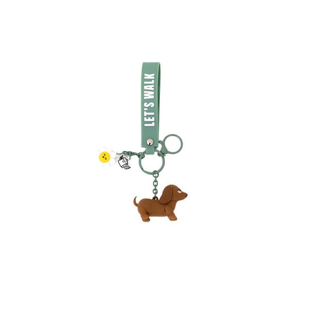 Porta - chaves com pendente Cão Salsicha - Let's walk - Mr. Wonderful - Papelaria Encantada