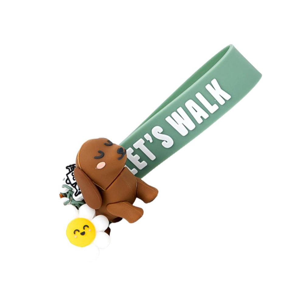 Porta - chaves com pendente Cão Salsicha - Let's walk - Mr. Wonderful - Papelaria Encantada