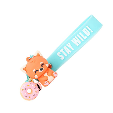 Porta - chaves com pendente Panda Vermelho - Stay wild! - Mr. Wonderful - Papelaria Encantada