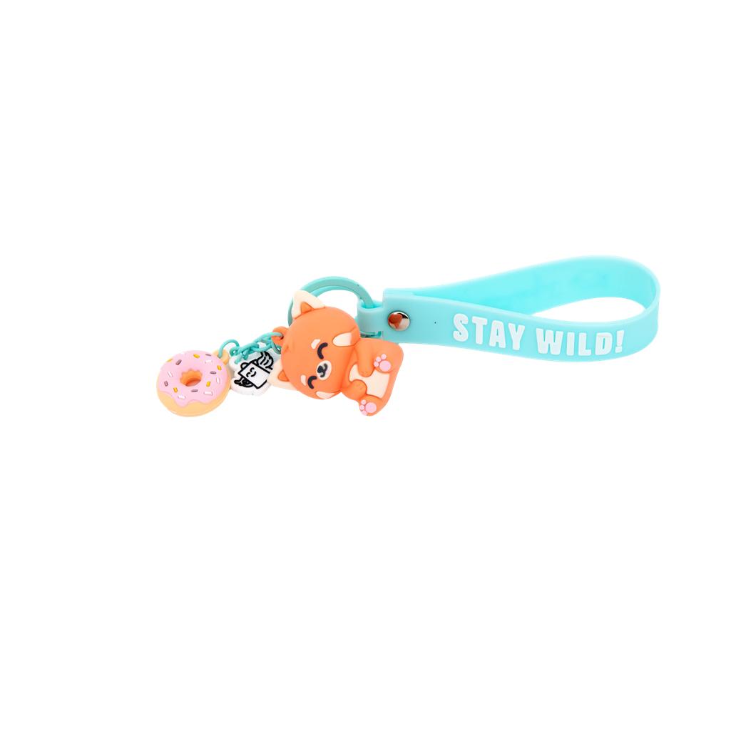 Porta - chaves com pendente Panda Vermelho - Stay wild! - Mr. Wonderful - Papelaria Encantada